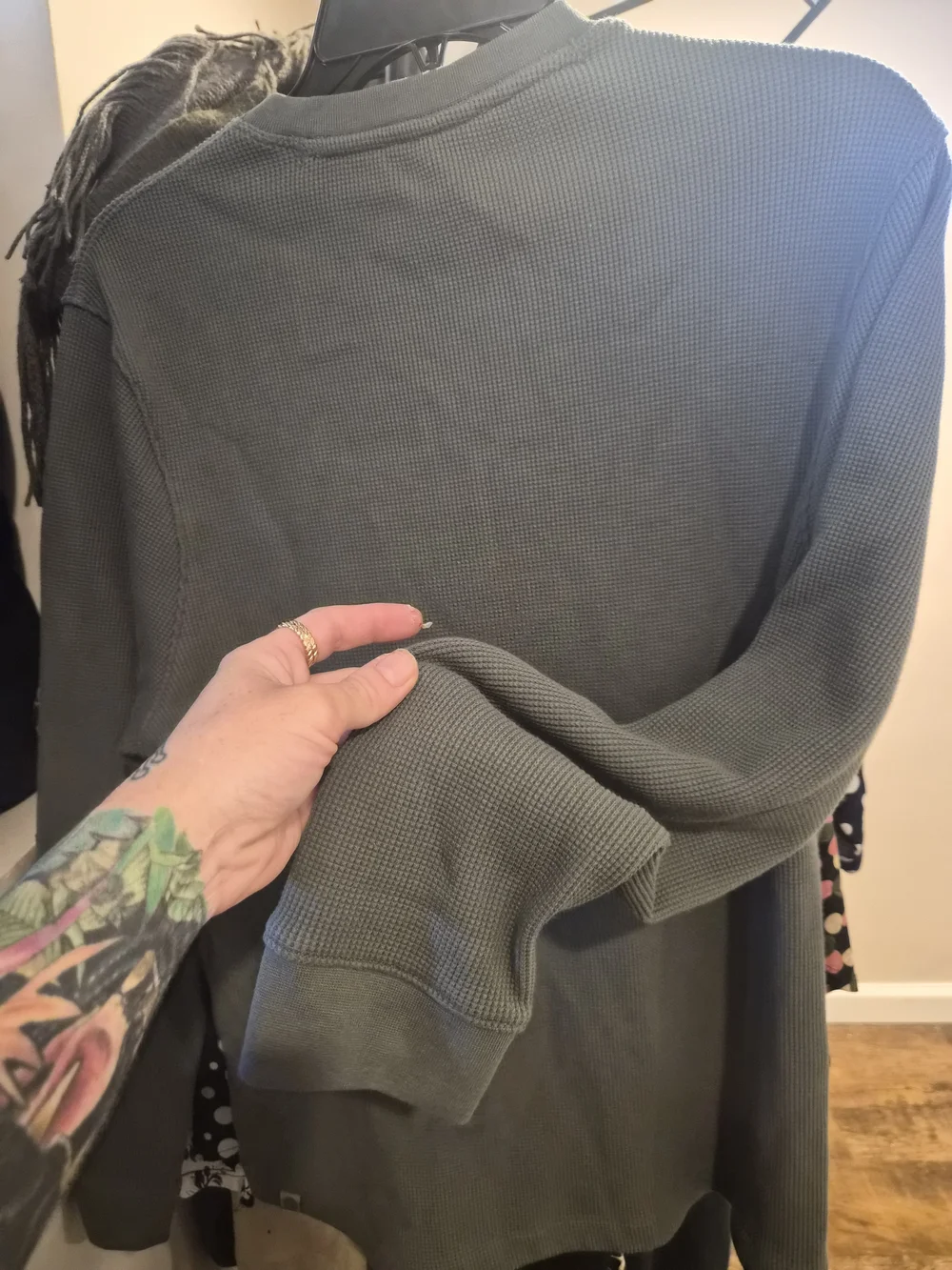 Mens Lululemon Long Sleeve Crew Waffle Knit